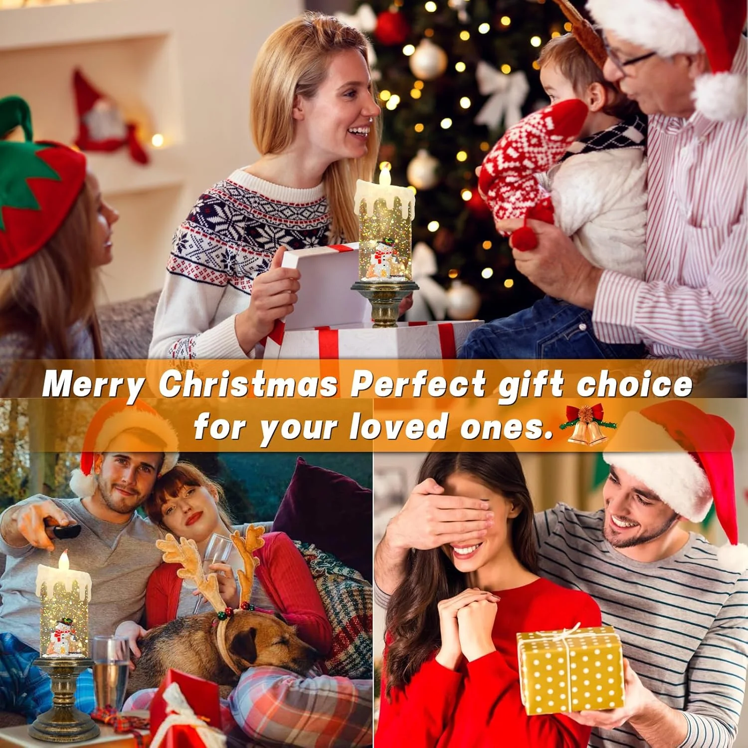 ✨ Magisch Kerst LED Kaars – Sneeuw Effect, Retro Decoratie & Veilige Vlam (Kerstsfeer in Elke Kamer!) - Image 6