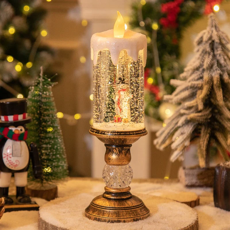 ✨ Magisch Kerst LED Kaars – Sneeuw Effect, Retro Decoratie & Veilige Vlam (Kerstsfeer in Elke Kamer!) - Image 9