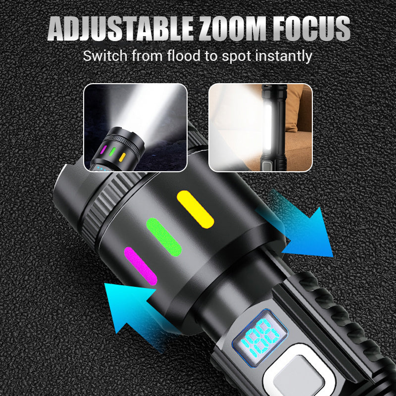 💘Valentijnsaanbieding: 50% Korting!🔦Multifunctionele LED-Zaklamp met Zoom & Batterijindicator – Ultra-Heldere Lange Reikwijdte! - Image 8