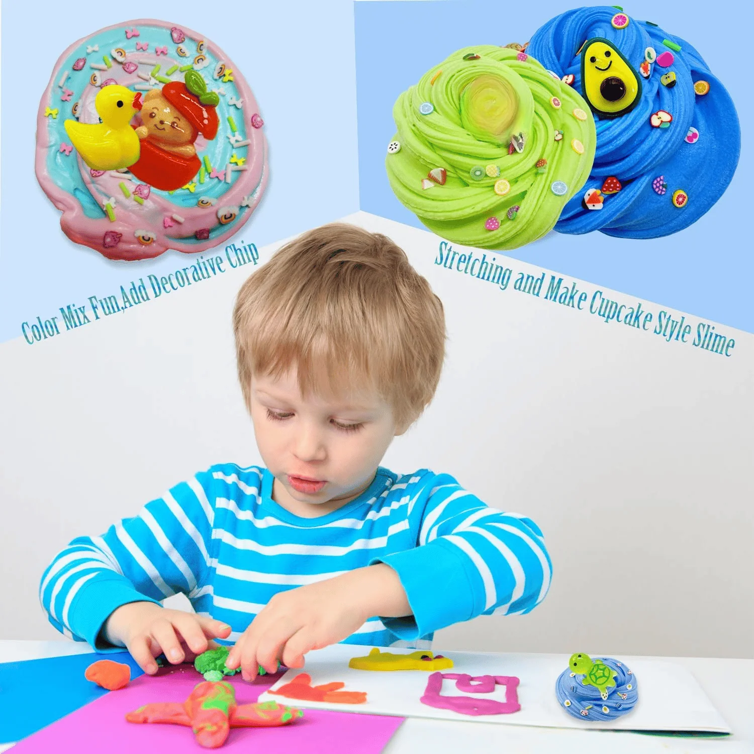 🎨🧘 Super Clay Slime DIY Set – Zachte Geurende Slijm, Sensorische Klei voor Stressverlichting & Creatief Speelplezier (Meerkleurig 9-delige Set)! - Image 10