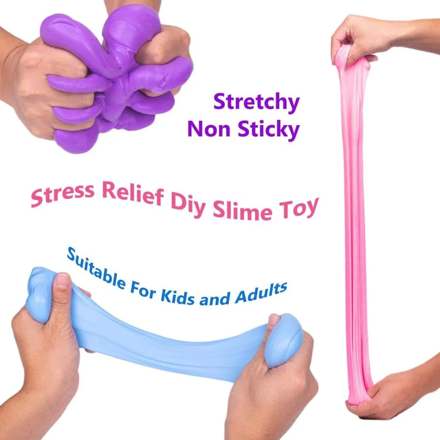 🎨🧘 Super Clay Slime DIY Set – Zachte Geurende Slijm, Sensorische Klei voor Stressverlichting & Creatief Speelplezier (Meerkleurig 9-delige Set)! - Image 3