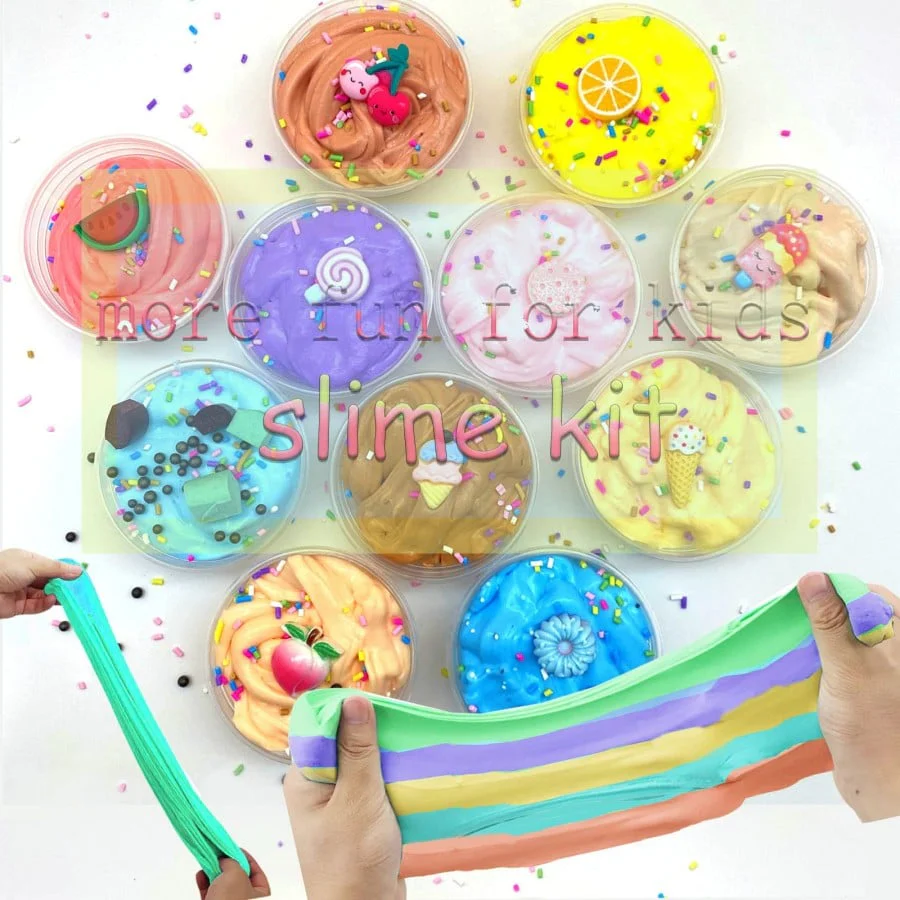 🎨🧘 Super Clay Slime DIY Set – Zachte Geurende Slijm, Sensorische Klei voor Stressverlichting & Creatief Speelplezier (Meerkleurig 9-delige Set)! - Image 9