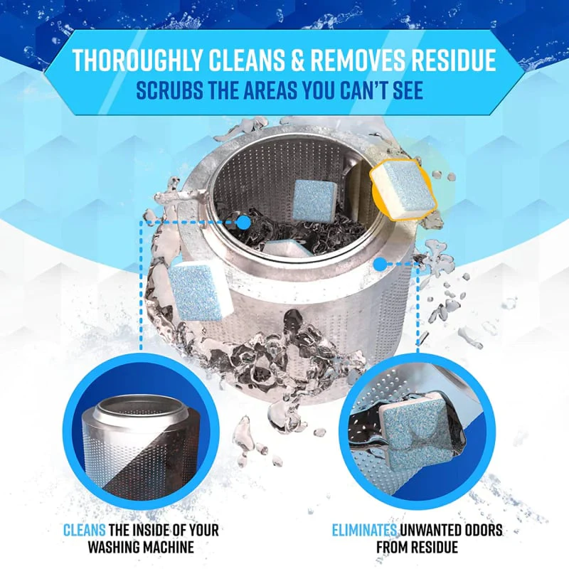 🎉Nieuwjaars Cadeau 50% KORTING!🧼Wasmachine Diep Reinigingstabletten: 99% Bacteriën Doden + Diep Reiniging – Eenvoudig Schoon Zonder Schade! - Image 4