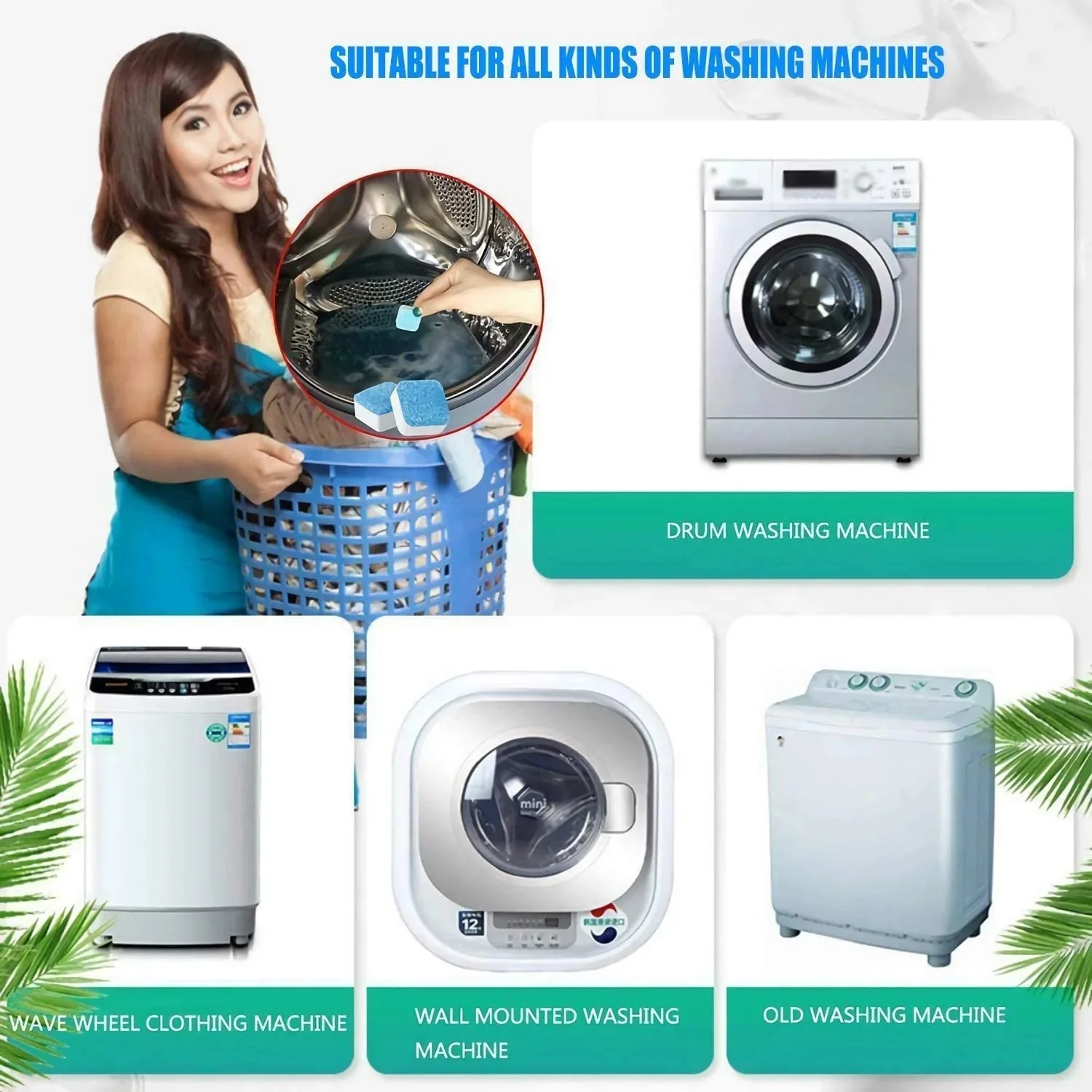 🎉Nieuwjaars Cadeau 50% KORTING!🧼Wasmachine Diep Reinigingstabletten: 99% Bacteriën Doden + Diep Reiniging – Eenvoudig Schoon Zonder Schade! - Image 6
