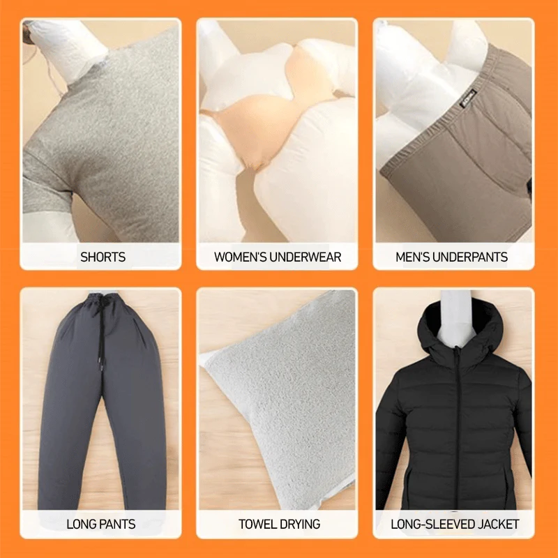 🎄Kerstdeal ALTIJD 50% KORTING!🌬️ Draagbare Kleding Droogzak voor Haardroger: 6 Minuten Sneldrogend + Compact (Voor Alle Kledingsoorten!) - Image 3