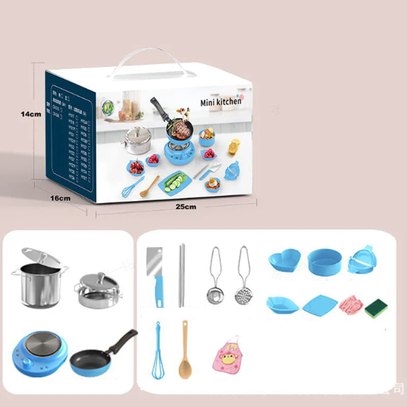 🎁[Beste cadeau voor kinderen] Real Cooking Mini Kitchen Toys voor kinderen - Set van 22 stuks🍳 - Image 10