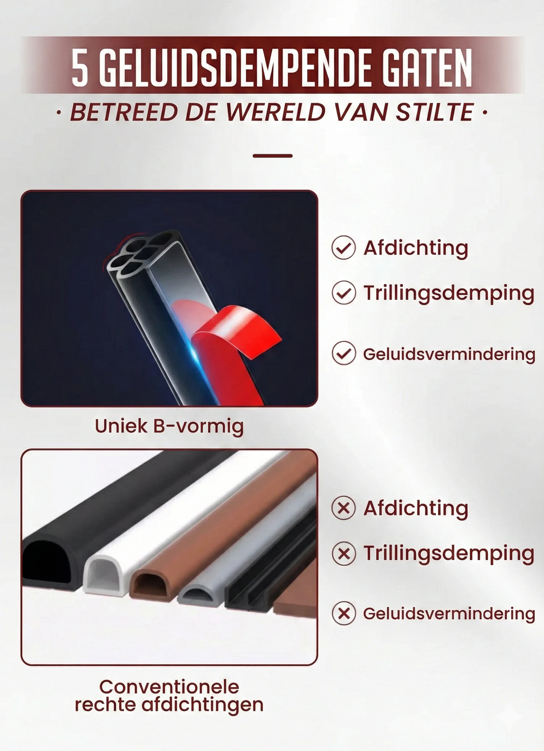 💘Valentijnsaanbieding: 50% Korting! 🔇 Stofdichte Rubberen Afdichtingsstrip voor Auto – Geluidsreductie & Luxe Deurdichtheid! - Image 12