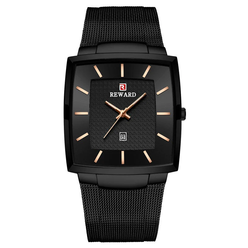 🎄Kerstdeal ALTIJD 50% KORTING!✨Ultradunne Vierkante Quartzhorloge (Meshband) – 9mm Dun, 3ATM Waterbestendig & Modieus Design (Perfect als Cadeau!) - Image 17