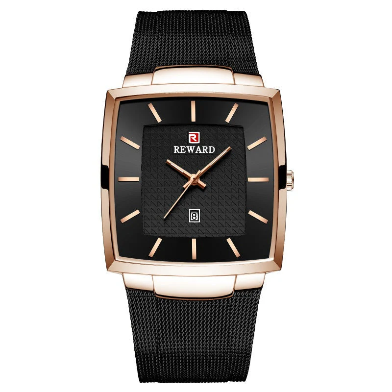 🎄Kerstdeal ALTIJD 50% KORTING!✨Ultradunne Vierkante Quartzhorloge (Meshband) – 9mm Dun, 3ATM Waterbestendig & Modieus Design (Perfect als Cadeau!) - Image 19