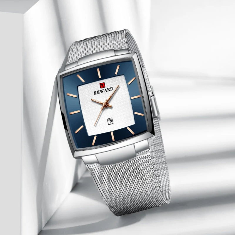 🎄Kerstdeal ALTIJD 50% KORTING!✨Ultradunne Vierkante Quartzhorloge (Meshband) – 9mm Dun, 3ATM Waterbestendig & Modieus Design (Perfect als Cadeau!) - Image 6