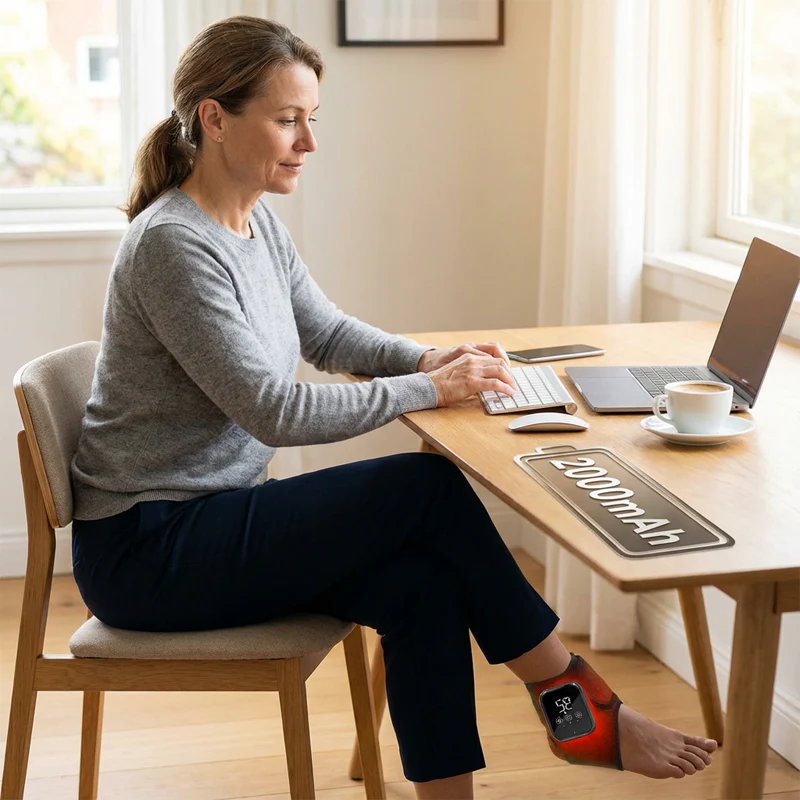 🎉Nieuwjaars Cadeau 50% KORTING!🦶Draadloos EnkelVerwarmingskussen (3-Niveau Warmte + Trillingsmassage) – 15-Min Timer & 2000mAh Batterij: Verlicht Enkelklachten Overal! - Image 10