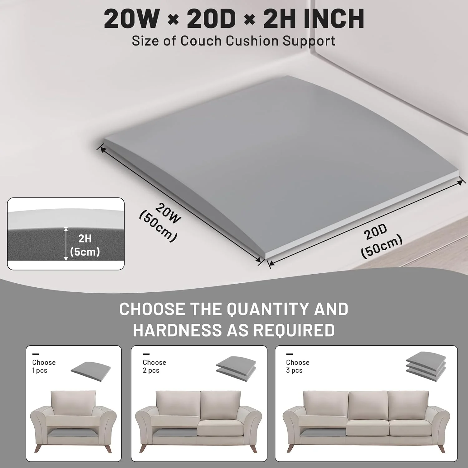 🛋️🔧 Bank Kussen Ondersteuning voor Doorgezakte Bank – Snelle Stevigheid Herstel, 40D Premium Schuim & Pasbaar Bij Snijden (Voor Woonkamer/Fauteuil)! - Image 3