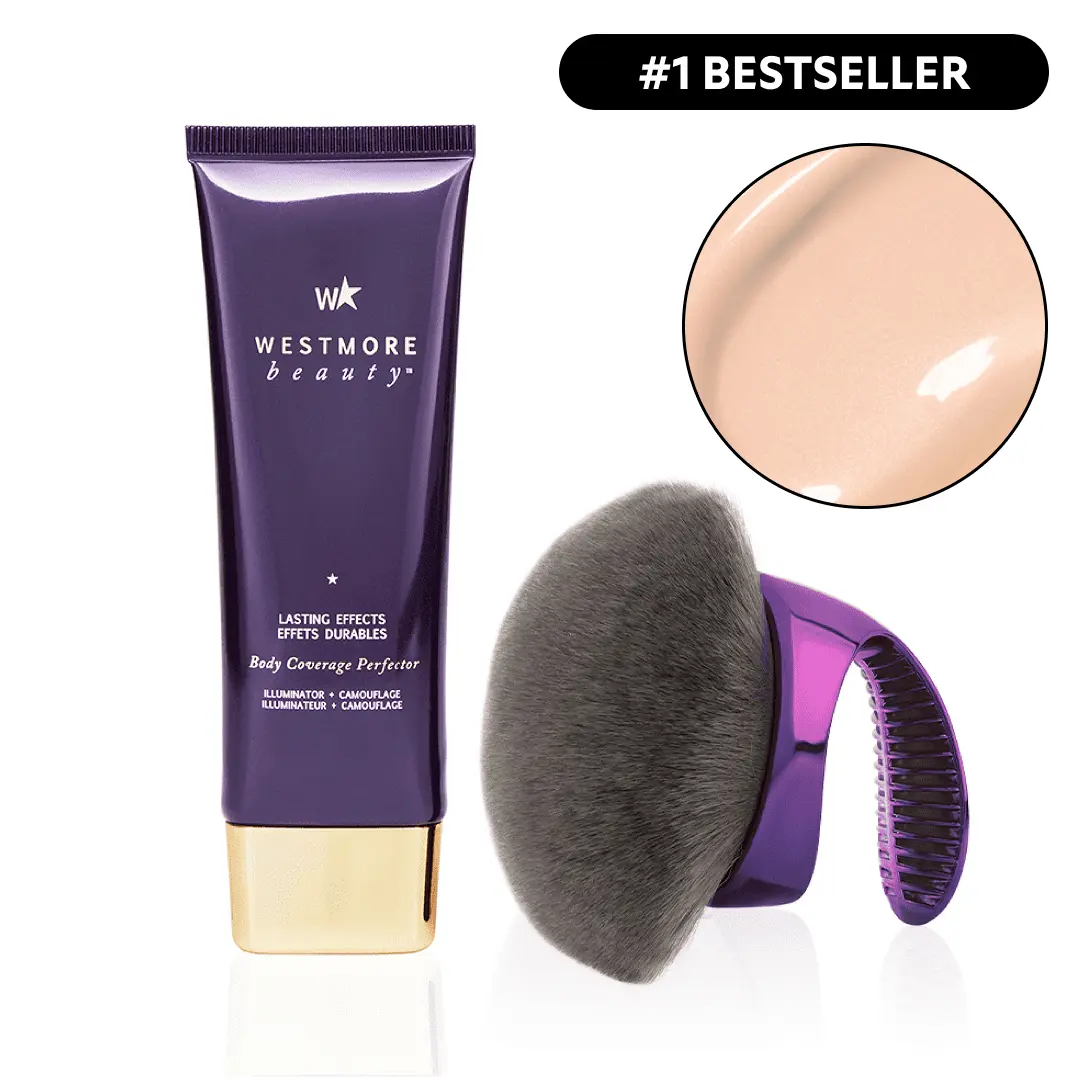🌞Fris De Lente In Met 50% Korting!✨ Body Coverage Perfector + Extra Grote Bufferkwast | 12h Waterdicht | Camoufleert Tatoeages/Littekens | Perfect voor Foto’s!