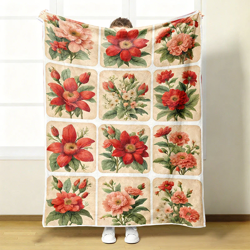 🎉Nieuwjaars Cadeau 50% KORTING!🌸Gezellig Ultrazachte Bloemen Flanellen Deken – Levendige Prints & Makkelijk Onderhoud: Perfect Voor Bank & Bed! - Image 8