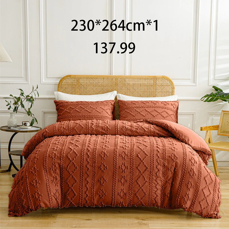 🌞Fris De Lente In Met 50% Korting!🛏️Gezellige 3-Delige Beddengoedset | Boho Jacquard Patroon | Ultra-Zacht & Machinewasbaar | Verfijnde Slaapkamerstijl - Image 12
