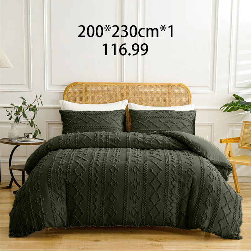 🌞Fris De Lente In Met 50% Korting!🛏️Gezellige 3-Delige Beddengoedset | Boho Jacquard Patroon | Ultra-Zacht & Machinewasbaar | Verfijnde Slaapkamerstijl - Image 25