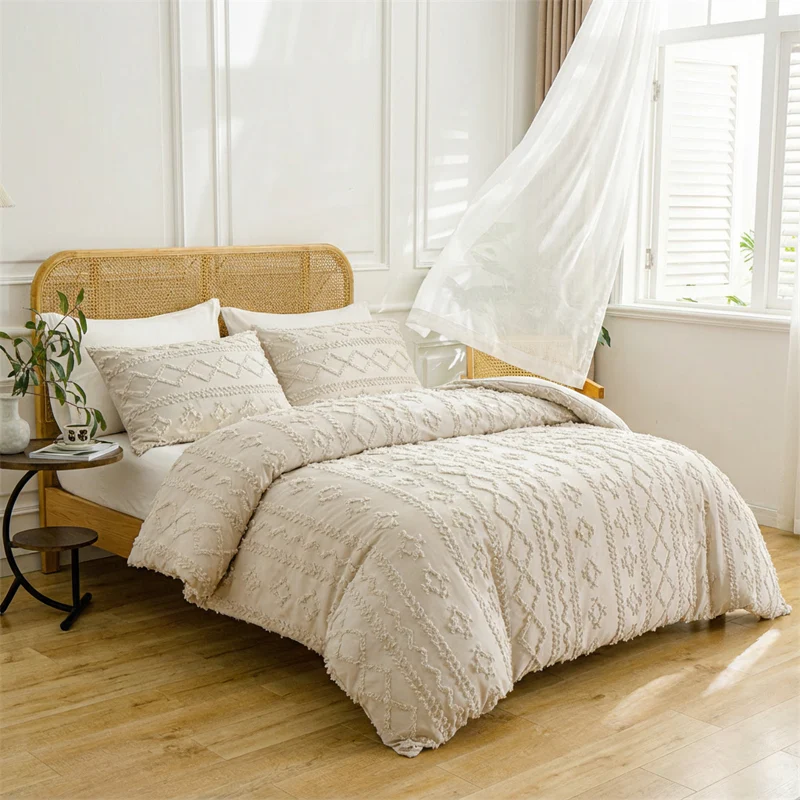 🌞Fris De Lente In Met 50% Korting!🛏️Gezellige 3-Delige Beddengoedset | Boho Jacquard Patroon | Ultra-Zacht & Machinewasbaar | Verfijnde Slaapkamerstijl - Image 5