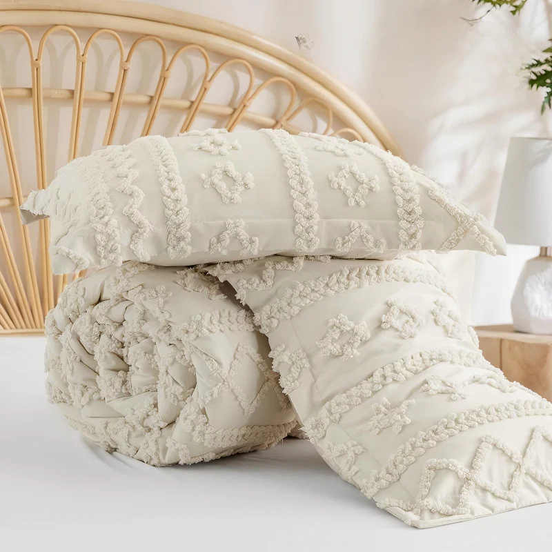 🌞Fris De Lente In Met 50% Korting!🛏️Gezellige 3-Delige Beddengoedset | Boho Jacquard Patroon | Ultra-Zacht & Machinewasbaar | Verfijnde Slaapkamerstijl - Image 6