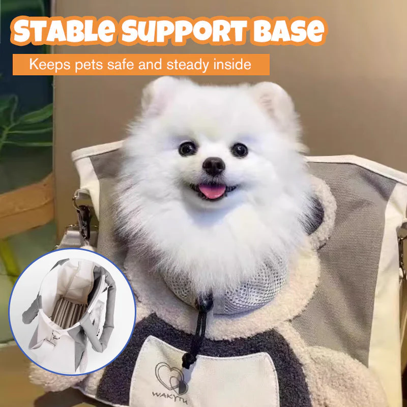 🐻🐾 Schattige Beer-Huisdier Draagtas – Head-Out Design, Comfortabele Canvas & Veilig Voor Katten/Honden Tot 4kg(Perfect voor Avonturen!) - Image 7