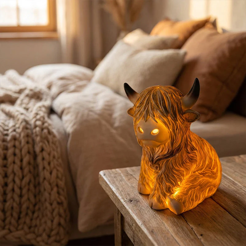 🎉Nieuwjaars Cadeau 50% KORTING!🐮Schattig Highland Cow Nachtlampje – Warmte & Rustieke Charme voor Jouw Kamer! - Image 4