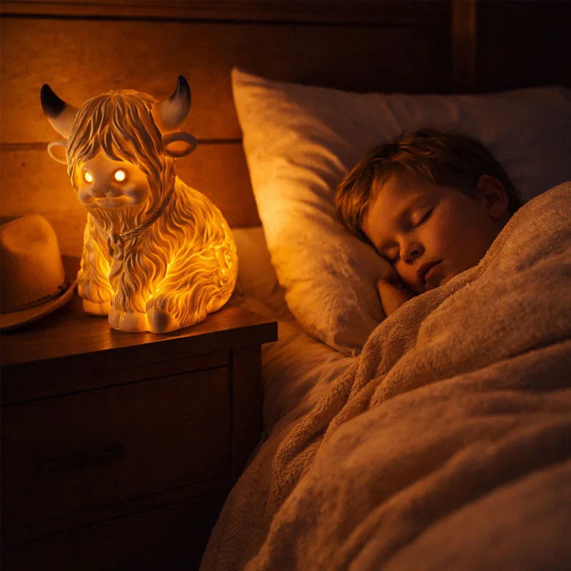 🎉Nieuwjaars Cadeau 50% KORTING!🐮Schattig Highland Cow Nachtlampje – Warmte & Rustieke Charme voor Jouw Kamer! - Image 5