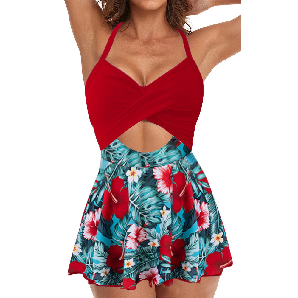 🌞Fris De Lente In Met 50% Korting!👙 Flirterig Cutout Badpak met Rokje – Tummy Control & Veelzijdig voor Strand & Feestje - Image 26