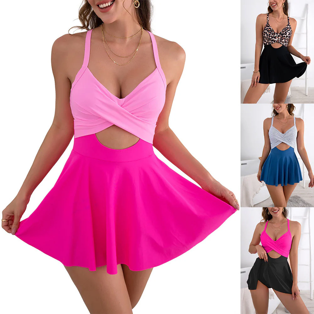 🌞Fris De Lente In Met 50% Korting!👙 Flirterig Cutout Badpak met Rokje – Tummy Control & Veelzijdig voor Strand & Feestje - Image 5
