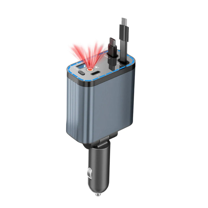 🎉Nieuwjaars Cadeau 50% KORTING!🚗90W Ultrasnelle 4-in-1 Autolader: Intrekbare Kabels + Sterrenlicht Sfeer – Rommelvrij & Snelladen Tijdens Elke Rit! - Image 2