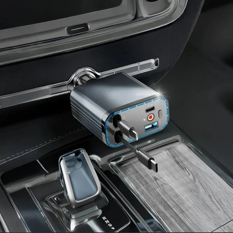 🎉Nieuwjaars Cadeau 50% KORTING!🚗90W Ultrasnelle 4-in-1 Autolader: Intrekbare Kabels + Sterrenlicht Sfeer – Rommelvrij & Snelladen Tijdens Elke Rit! - Image 7
