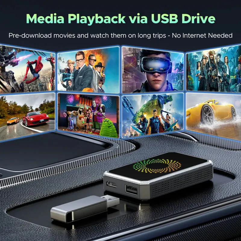🎉Nieuwjaars Cadeau 50% KORTING!🚗3-in-1 Draadloze Auto Display Adapter: Wireless CarPlay + Android 13 + 4K Entertainment – Upgrade Je Auto-Infotainment In Seconden! - Image 5