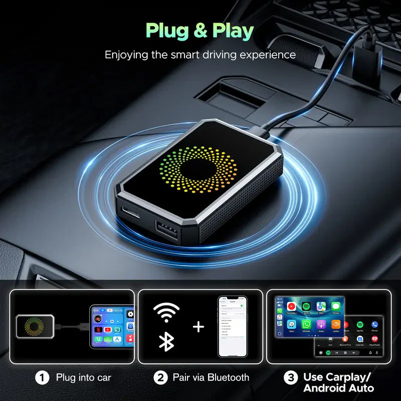 🎉Nieuwjaars Cadeau 50% KORTING!🚗3-in-1 Draadloze Auto Display Adapter: Wireless CarPlay + Android 13 + 4K Entertainment – Upgrade Je Auto-Infotainment In Seconden! - Image 6