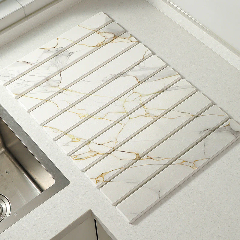 🌞Fris De Lente In Met 50% Korting!🪨 Luxe Marmer Diatomeeënaarde Droogmat – 60Sec Superabsorberend & Hittebestendig | Keuken Aanrecht Must-Have! - Image 5