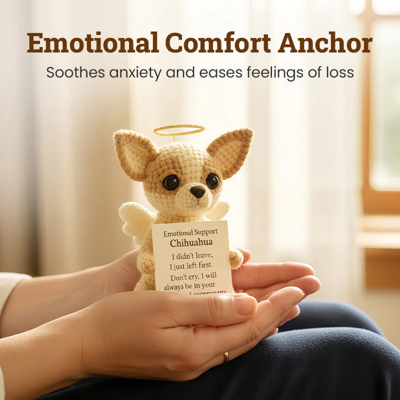 🐾👼 Delicate Miniatuur Gehaakte Hondensouvenir – Emotionele Troost, Engel Ontwerp! - Image 3