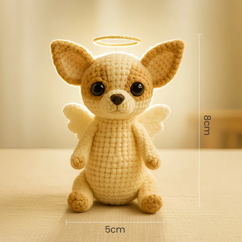 🐾👼 Delicate Miniatuur Gehaakte Hondensouvenir – Emotionele Troost, Engel Ontwerp! - Image 6