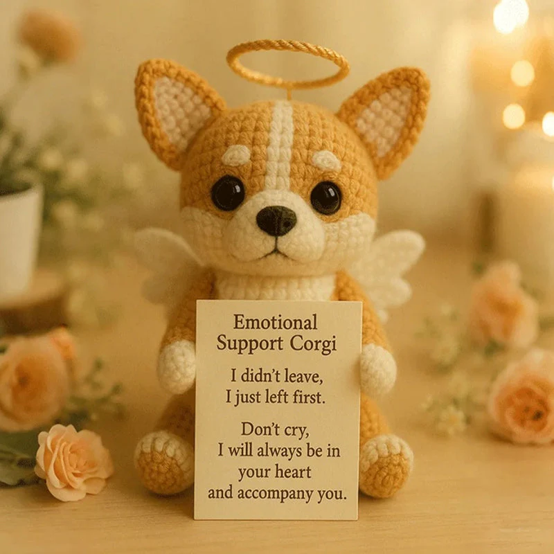 🐾👼 Delicate Miniatuur Gehaakte Hondensouvenir – Emotionele Troost, Engel Ontwerp! - Image 8