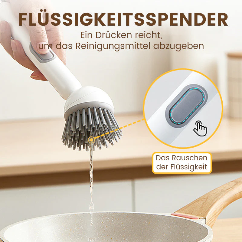 🎉Nieuwjaars Cadeau 50% KORTING!🧼Roterende Reinigingsborstel (Lange Steel + Vloeistofdispenser) – 360° Reiniging Zonder Krassen: Perfect Voor Schalen & Potten! - Image 5