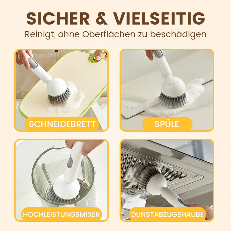 🎉Nieuwjaars Cadeau 50% KORTING!🧼Roterende Reinigingsborstel (Lange Steel + Vloeistofdispenser) – 360° Reiniging Zonder Krassen: Perfect Voor Schalen & Potten! - Image 7