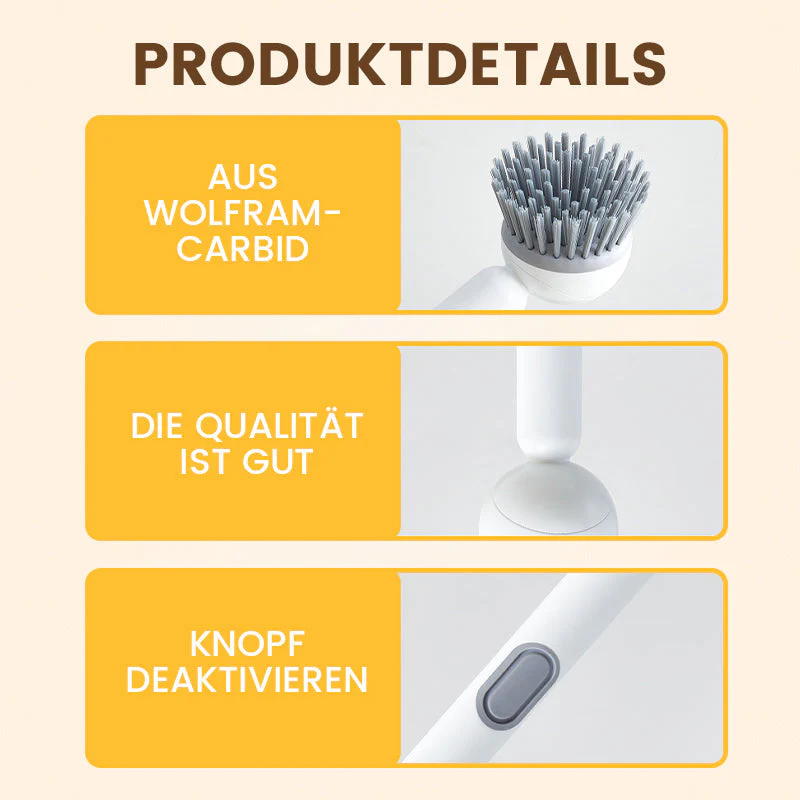 🎉Nieuwjaars Cadeau 50% KORTING!🧼Roterende Reinigingsborstel (Lange Steel + Vloeistofdispenser) – 360° Reiniging Zonder Krassen: Perfect Voor Schalen & Potten! - Image 9