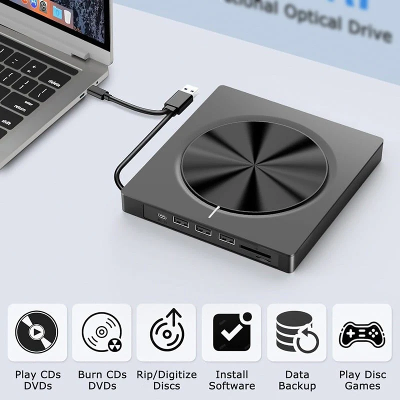 🎉Nieuwjaars Cadeau 50% KORTING!💿 Externe USB-cd/dvd-speler – Plug & Play voor oude foto's, muziek & bestanden (geen ingebouwde schijf in je laptop?) ✨ - Image 12