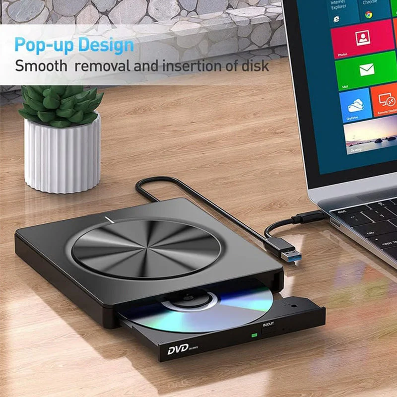 🎉Nieuwjaars Cadeau 50% KORTING!💿 Externe USB-cd/dvd-speler – Plug & Play voor oude foto's, muziek & bestanden (geen ingebouwde schijf in je laptop?) ✨ - Image 3