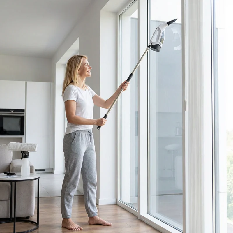 🌞Fris De Lente In Met 50% Korting!✨ Elektrische Raamreiniger met Verlengstang – Streepvrij & Moeiteloos Hoogte Bereiken! - Image 5