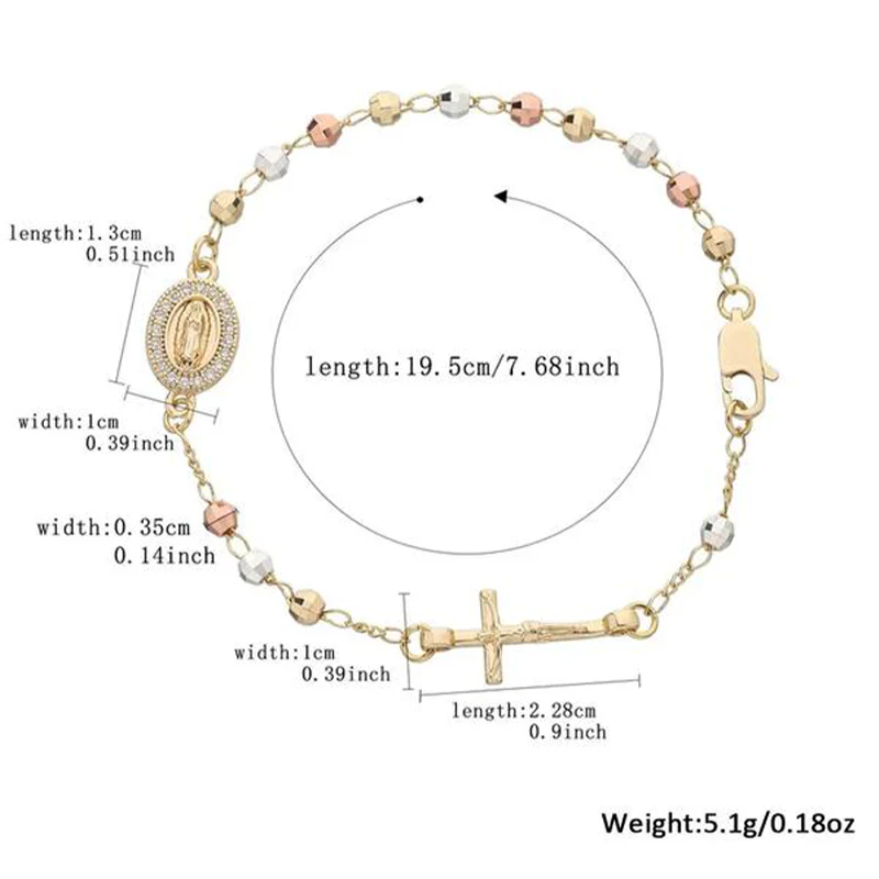 Elegante armband met stras kruisje - Image 8