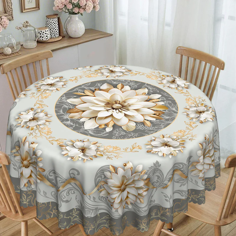 💘Valentijnsaanbieding: 50% Korting! 💮Elegant Waterdicht Relieftafelkleed met Bloemenmotief – Stijlvol & Onderhoudsvriendelijk! - Image 6