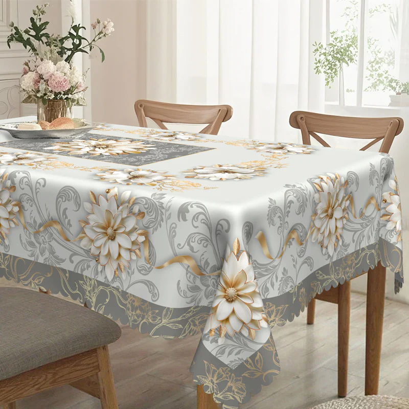 💘Valentijnsaanbieding: 50% Korting! 💮Elegant Waterdicht Relieftafelkleed met Bloemenmotief – Stijlvol & Onderhoudsvriendelijk! - Image 7