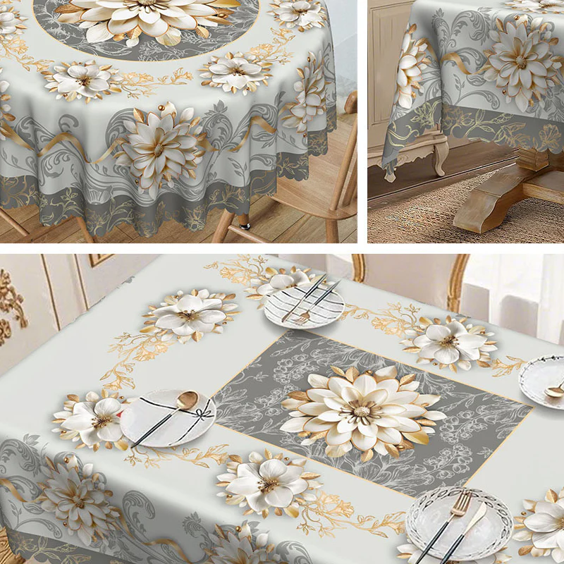 💘Valentijnsaanbieding: 50% Korting! 💮Elegant Waterdicht Relieftafelkleed met Bloemenmotief – Stijlvol & Onderhoudsvriendelijk! - Image 9