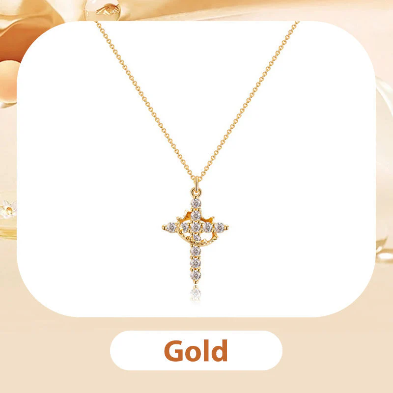 ✝️👑 Forever Cross & Crown Ketting – Betekenisvol Symbool, Moissanite Glans & Unisex Design (Duurzaam & Waterdicht!) - Image 8