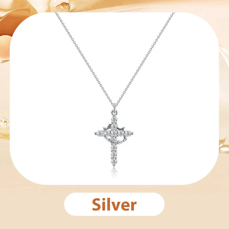 ✝️👑 Forever Cross & Crown Ketting – Betekenisvol Symbool, Moissanite Glans & Unisex Design (Duurzaam & Waterdicht!) - Image 9