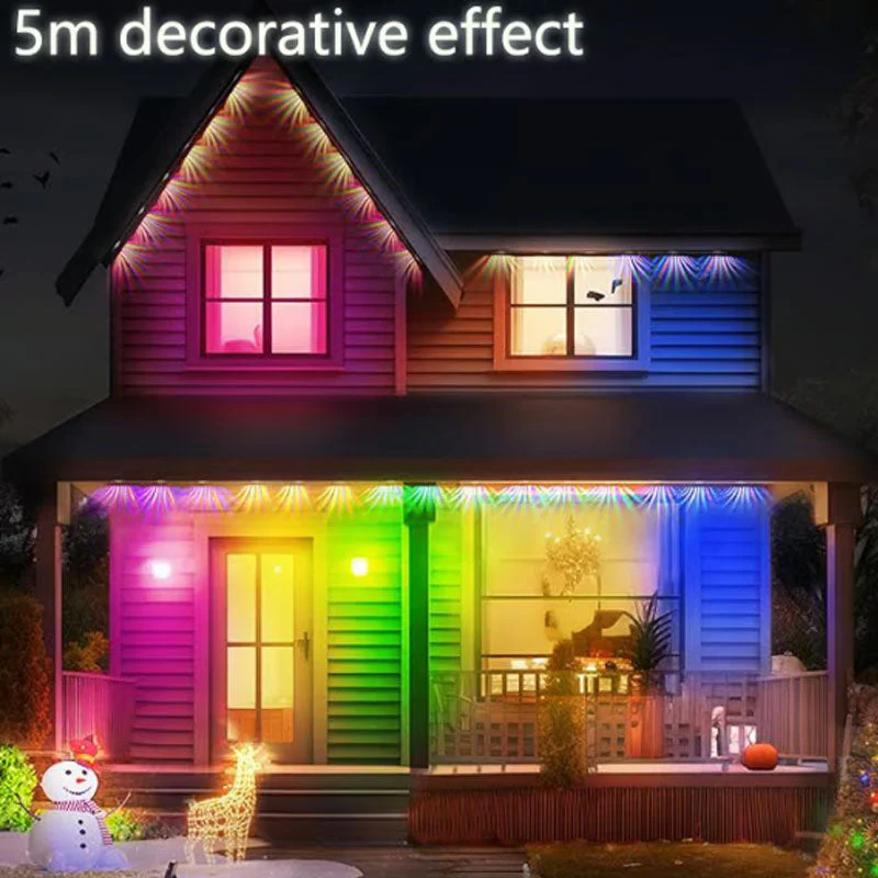 🏡🌳 Slimme Waterdichte LED Strip Licht – Binnen & Buiten, Persoonlijke Kleur Effecten, IP65 Waterdicht & Makkelijke Installatie (Perfect voor Feest Decoratie)!