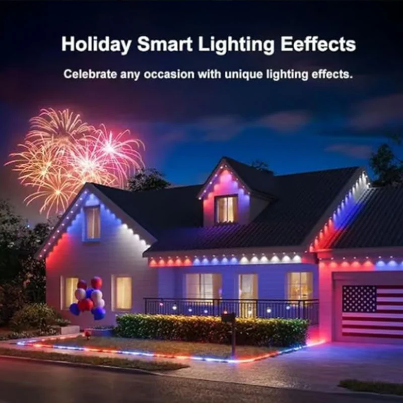 🏡🌳 Slimme Waterdichte LED Strip Licht – Binnen & Buiten, Persoonlijke Kleur Effecten, IP65 Waterdicht & Makkelijke Installatie (Perfect voor Feest Decoratie)! - Image 2