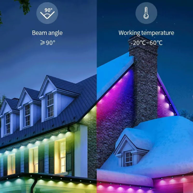 🏡🌳 Slimme Waterdichte LED Strip Licht – Binnen & Buiten, Persoonlijke Kleur Effecten, IP65 Waterdicht & Makkelijke Installatie (Perfect voor Feest Decoratie)! - Image 4